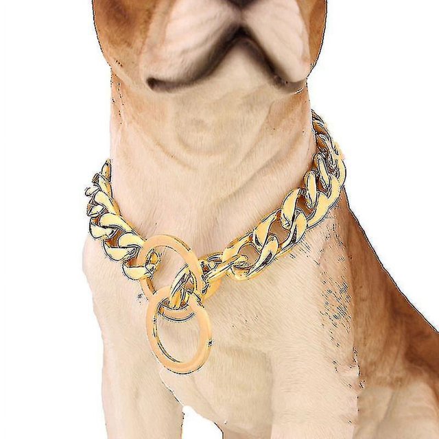 Collar de cadena YONGSHENG Metal resistente 15 mm dorado plateado