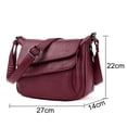 thumbnail image 7 of SPRING PARK Women Shoulder Bag Solid Color Faux Leather CrossBody Tote Satchel Handbag, 7 of 7