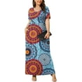 thumbnail image 3 of JuneFish Women's Summer Plus Size 2X to 6X Maxi Loose Dress with Pockets, 3 of 7