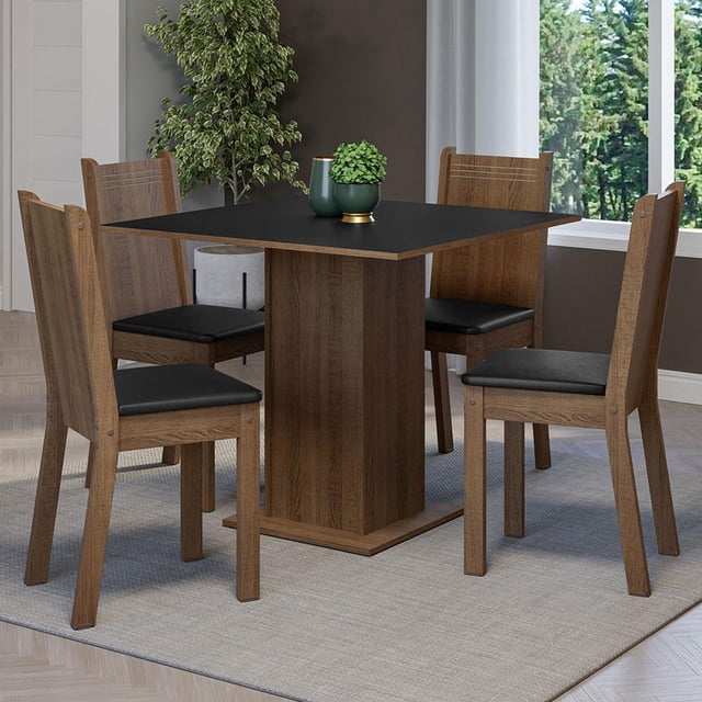 Juego De Comedor Con Mesa Y 4 Sillas Madesa Samara MN 01