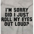 thumbnail image 2 of Roll Eyes Out Loud Sassy Attitude Men's Graphic T Shirt Tees Brisco Brands X, 2 of 4