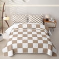 thumbnail image 2 of Erosebridal Geometric Plaid Buffalo Twin Quilt Set,Minimalist Style Twin Coverlet Set For Boys,2-Piece, 2 of 7