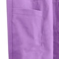 thumbnail image 6 of Stamzod Nursing Work Trousers for Women Solid Color Straight Scrubs Pants with Pocket Casual Baggy Sweatpants for Women Purple B M, 6 of 8