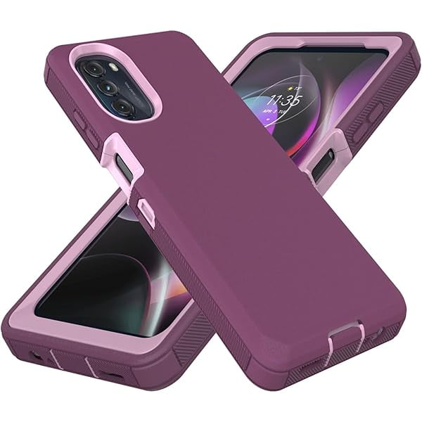 wonima11 for Motorola Moto G 5G 2022 Case (Not Fit Stylus Version), Heavy Duty Defender Case Dustproof Shockproof Protection 3 in 1 Rugged Phone Cover for Moto G 5G 2022 (Purple)