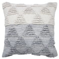 thumbnail image 2 of Laddha Home Designs Handwoven Embroidered Cotton Throw Pillow Cover - 20" - Gray and White, 2 of 8