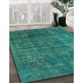 thumbnail image 3 of Ahgly Company Machine Washable Indoor Rectangle Industrial Modern Light Sea Green Area Rugs, 3' x 5', 3 of 7