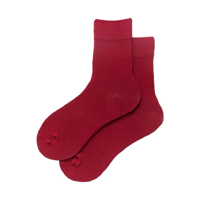 AWZXDE Chaussettes Colorées pour Femmes Chaussettes Basiques Extensibles Confortables pour Sports Décontractés et Usage Quotidien Rouge, Taille Unique