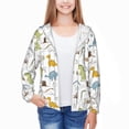 thumbnail image 3 of Cauagu Dinosaur Print Sun Protection Jacket for Teen,Full-Zipper Long Sleeve Sun Shirts with Pockets UV Hoodie Shirts Outdoor Athletic Jacket-XX-Large, 3 of 7