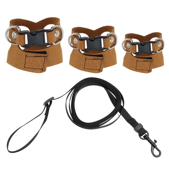 Unique Bargains Bearded Dragon Harness Adjustable Reptile Leash Bearded Dragon Leash Escape-Proof Design Brown 1 Set