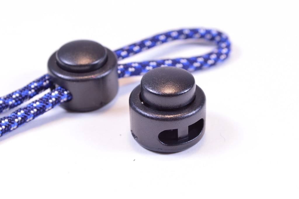 Cord Locks For Paracord / Leather Projects - Button Top Dual Strand Cord Lock 50 Pack