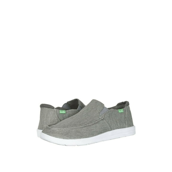 Sanuk Hi Five Grey Lightweight Slip On Breathable Cushioned Low Top Sneakers (Grey, 8)
