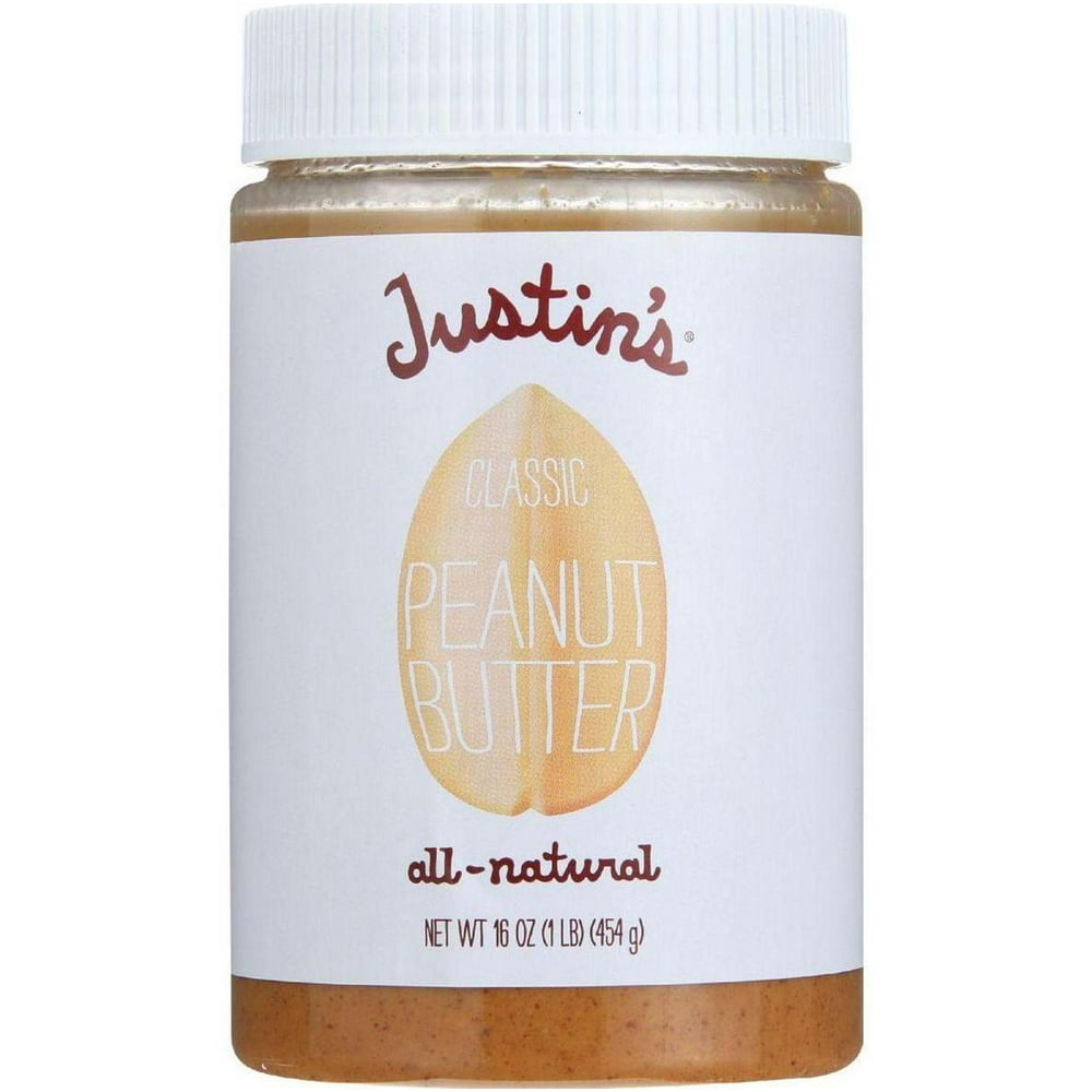 Justins Nut Butter Peanut Butter Classic Jar 16 oz case of 12