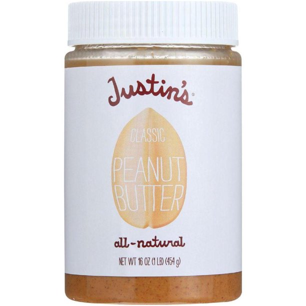 Justins Nut Butter Peanut Butter Classic Jar 16 oz case of 12