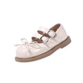 thumbnail image 3 of Bxsruta Girls' Patent Leather Mary Jane Shoes with Bow, Soft Sole Low Heel for Spring and Summer, 3 of 8