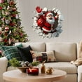 thumbnail image 5 of Christmas Creative Wall Sticker - Large 3D Santa Claus Wall Decals, Removable Winter Holiday Xmas Break Through Walls Decor, for Window Refrigerator Decorations, 5 of 6