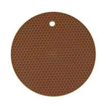 

Yidarton Round Honeycomb Silicone Placemat High Temperature Thick Placemat Anti-Scalding Non-Slip Mat Silicone Table Mat Coffee