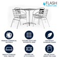 thumbnail image 4 of 27.5'' Square Aluminum Indoor-Outdoor Table Set with 4 Slat Back Chairs, 4 of 9