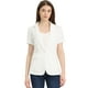 thumbnail image 1 of Chaqueta de traje de oficina con 1 botón y manga corta para mujer blanco XS, 1 of 5