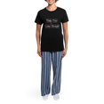 thumbnail image 4 of CafePress - Keep Your Lines Straight Women's Dark Pajamas - Women's Short Sleeve Print T-Shirt and Pants Dark Cotton Pajama Set, 4 of 7