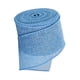 thumbnail image 2 of Cinta de arpillera con alambre, rústica, navideña, versátil, de 50 mm de ancho, decorativa. Azul, 2 of 9