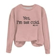 thumbnail image 5 of ZCFZJW Yes, I'm Still Cold Me 24:7 Printed Shirts Cute Kids Boys Girls Long Sleeve Crewneck Pullover Tops Loose Lightweight Cozy T-Shirts Watermelon Red 5-6 Years, 5 of 7