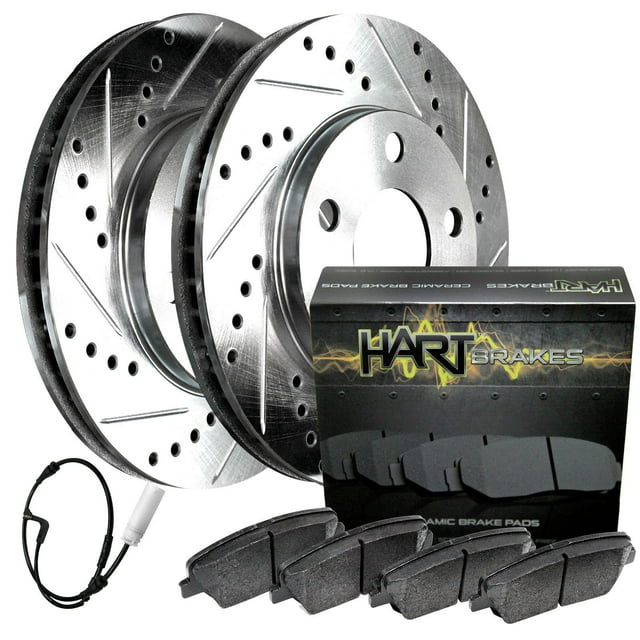 Kit De Rotores Y Frenos Traseros Hart Brakes |Pastillas De Freno Traseras| Rotores Y Pastillas De Freno| Pastillas Y Rotores De Freno Cerámicos | 2006-2010 Bmw 323I 2006-2010 Bmw 325I 2007-2013 Bmw 32