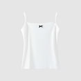 thumbnail image 2 of FRSASU Women's Sleeveless Tank Top Summer Solid Color Casual Scoop Neck Basic Velvet Lace Cami Shirts White, 2 of 5