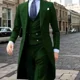 thumbnail image 2 of Traje elegante para hombre, traje ajustado, 3 piezas, chaqueta, chaleco, pantalones, conjunto de esmoquin formal para boda, escenario, fiesta, abrigo largo, 2 of 5