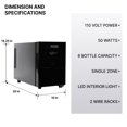 Koolatron 6 Bottle Wine Cooler, Black, 0.65 cu. ft. (16L) Freestanding