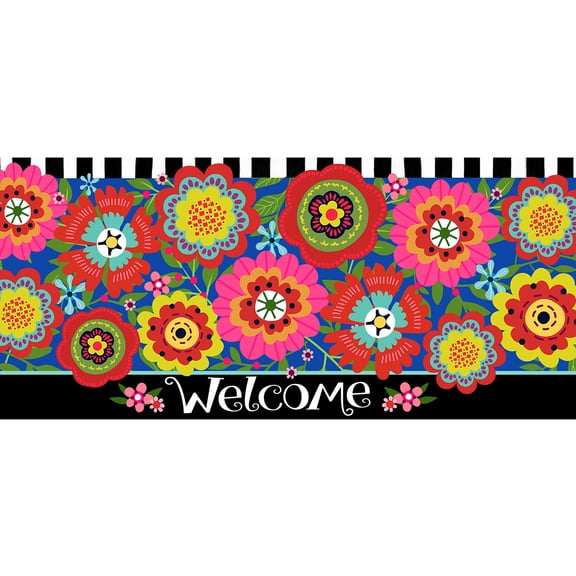 Briarwood Lane Spring Bright Blooms Mini Mat 22x10 Indoor Outdoor For Spring Doormat