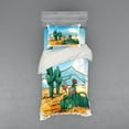 thumbnail image 2 of Ambesonne Cactus Bedding Set 4 Pcs, Cartoon Vector Design, Queen, Multicolor, 2 of 3