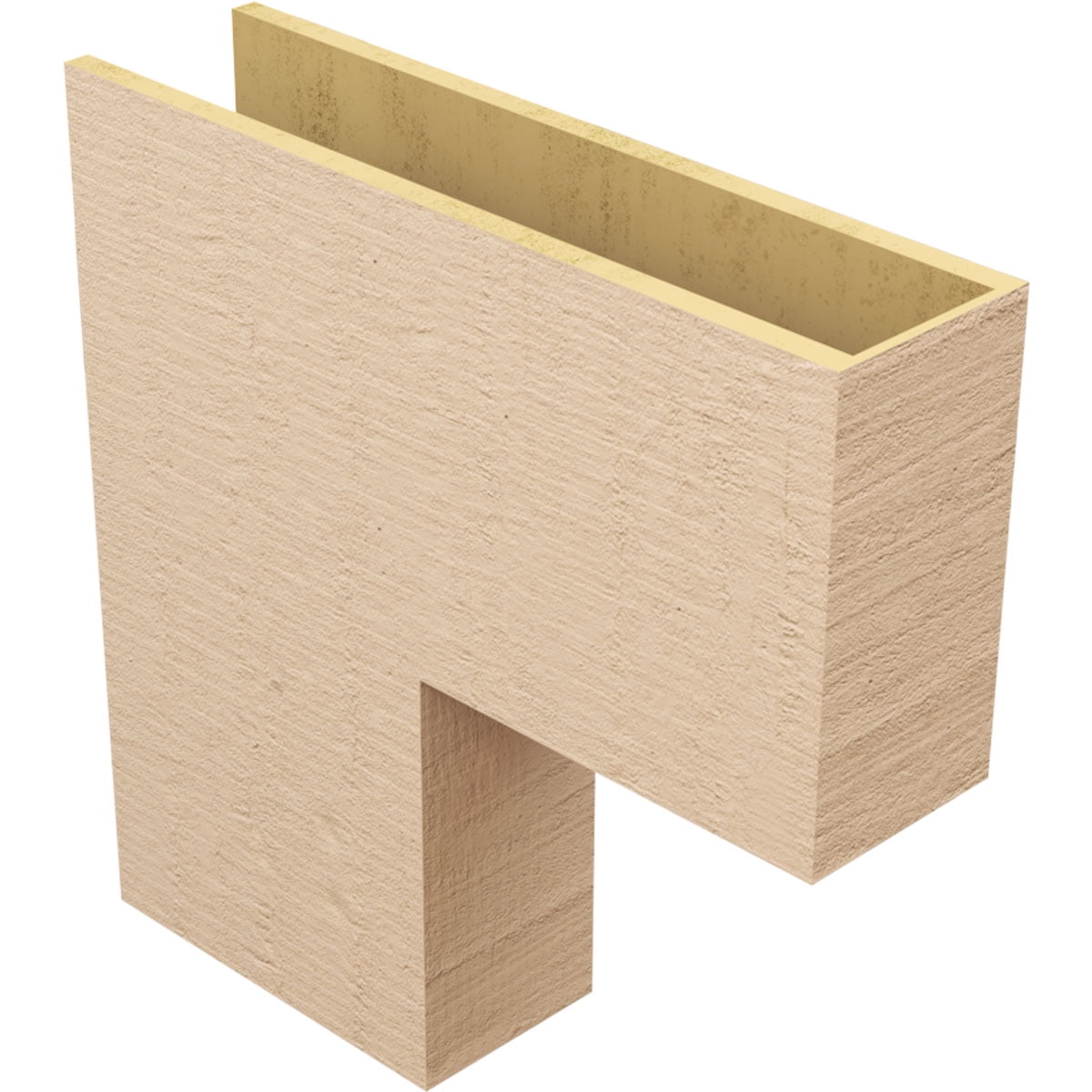 8"W x 32"D x 32"H Thin Chapel Hill Rough Cedar Woodgrain TimberThane Corbel, Primed Tan