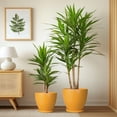 thumbnail image 4 of Modern Pots for Plants - Set of 3 for Indoor Plants, 6/8/10 inch Ceramic Planter for Orchids & Flowers Gift for Women & Mom Glossy Orange, 4 of 8