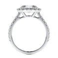 thumbnail image 2 of First Jewel Oval Cut Excellent 2.1 Ct Diamond Ring for women's - Silver 14K White Gold Over Ring - Wedding Ring - Halo Diamond Ring for Women's - Eternity Diamond Ring - East West Diamond Ring, 2 of 6