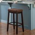 thumbnail image 4 of Home Square 3 Piece 32" Wood Bar Stool Set in Espresso and Cognac Brown, 4 of 10