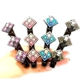 thumbnail image 3 of 9 Pcs Sparkling Crystal Stone Braided Hair Clips for Women,Hair Styling Clips with Rhinestones for Girls,Double Layer Triple Segmented Braided Hair Clip with 3 Small Clips, 3 of 5