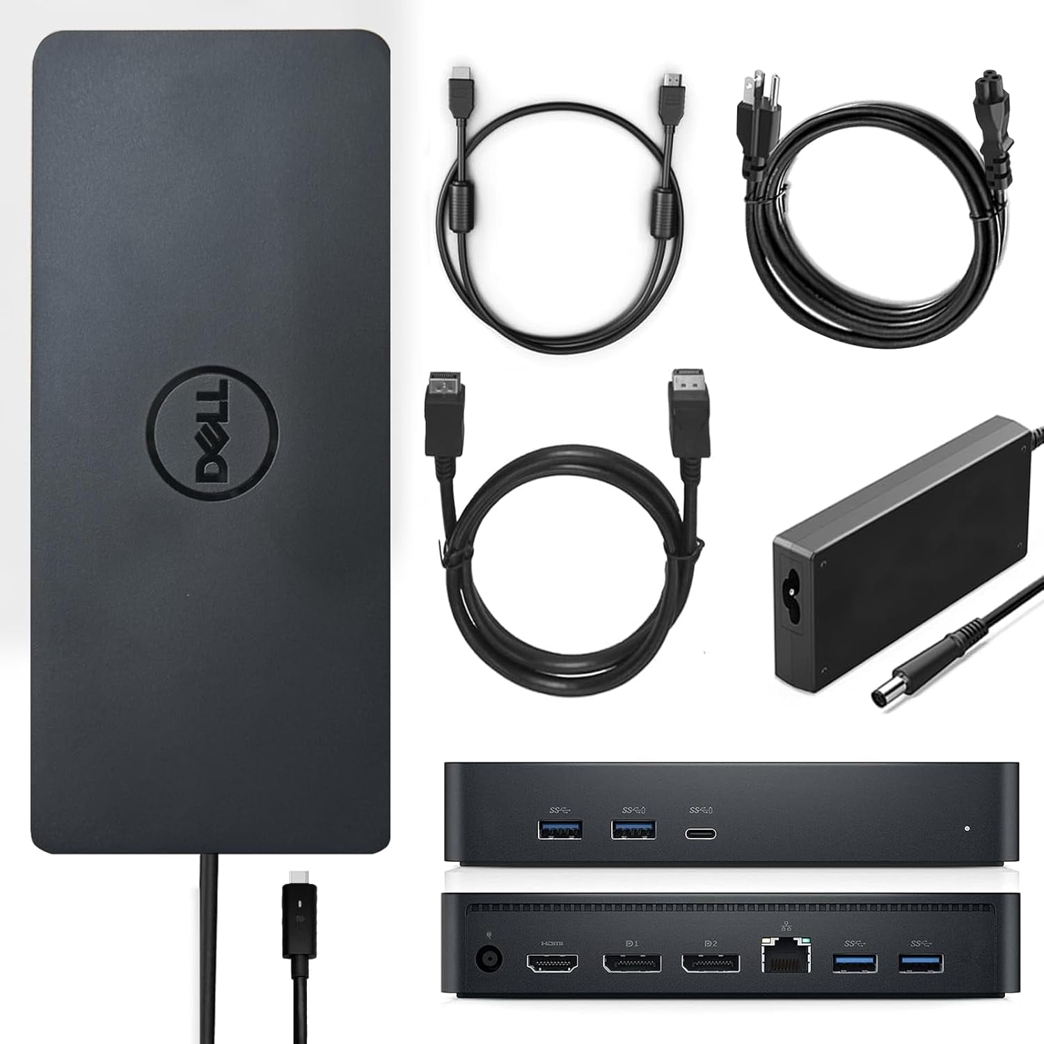Restored Dell D6000 Universal USB-C Docking Station – Dual 4K Display Support, 130W Power Delivery, HDMI & DisplayPort, USB-C Connectivity (Refurbished)