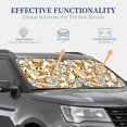 thumbnail image 4 of Naloa Giraffes Head Print 2-Piece Windshield Sunshade,Foldable Car Front Window Sun Shades,for Most Sedans SUV Truck-Medium, 4 of 6
