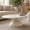 Cream, variant on Lucky Coffee Table 47.2" Cream, Sculptural Fiberglass Table with Matte Finish, Minimalist Scandinavian Low Coffee Table, Designer-Inspired Pebble Base Center Table for Modern Living Room & Apartment