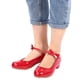 thumbnail image 5 of Zapatos de claqué de cuero sintético rojo brillante estilo baile de paso para niñas, 5 of 8