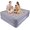 Grey, variant on Inflatable Air Mattress  with Built in Pump Comfort Blow up Bed  &Easy Set up Dura Beam  Support Mattress for  Guests & Camping Navy Blue