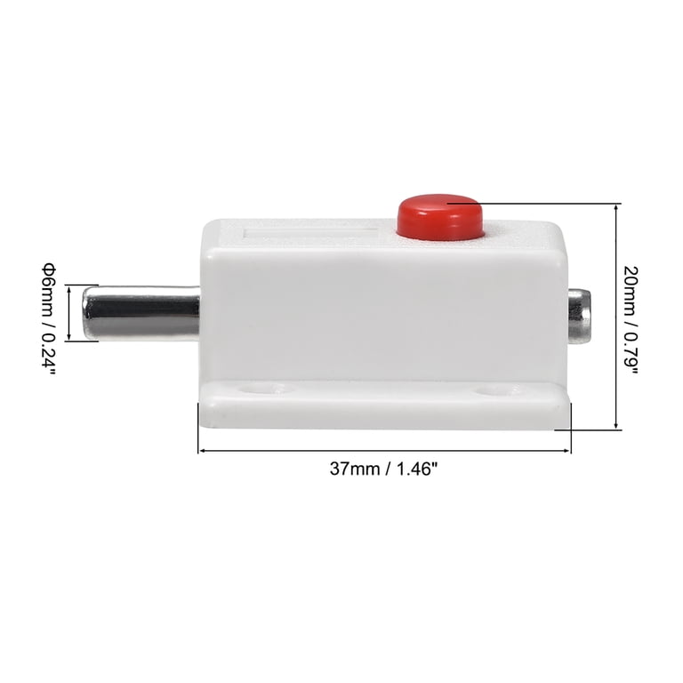 MroMax 10-Pack Spring Loaded Door Bolt Latches - Brown ABS Plastic Flush Barrel Latches With Button