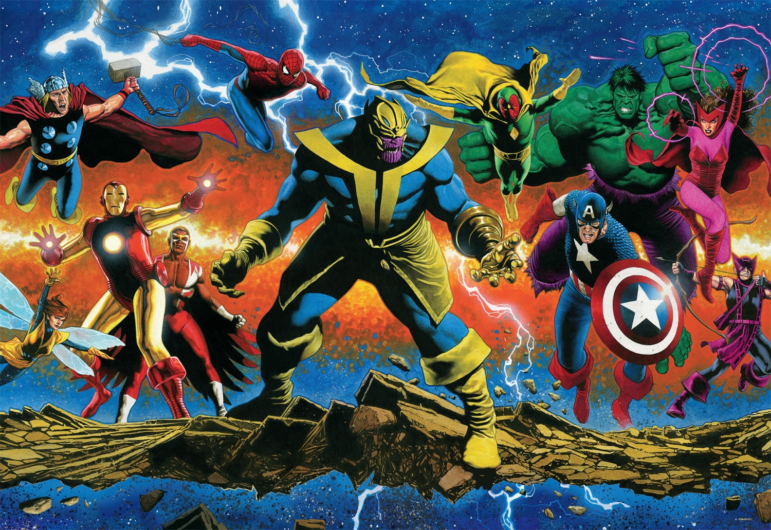 Buffalo Games 1500-Piece Marvel Thanos Legacy #1 Interlocking Jigsaw Puzzle for Adults Ages 14+