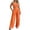 Red, variant on Solid Camisole Hollow Out Tie Front Wide Leg Jumpsuit Piece