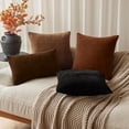 thumbnail image 6 of SUSIELADY Pack of 2 Decorative Throw Pillow Covers, 18x18 Inch, Soft Textured Square Cushion Covers with Zipper for Sofa, Couch, Bed, Living Room, Farmhouse, Cozy Accent Pillows, Rust-Orange, 6 of 7