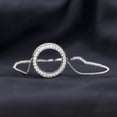 thumbnail image 2 of Rosec Jewels Lab Created Diamond Bracelet - Open Circle Chain Bracelet - Ef-VS Quality - Valentines Day Gift, 14K White Gold, 7.0 inches, 2 of 5