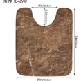 thumbnail image 5 of SKYSONIC Toilet Bathroom Rugs Sets 2 Piece, Brown Marble Texture Soft Absorbent Fluffy Toilet Mat Set Non-Slip Rubber Backing Bath Mats for Bathroom,16"x24"+20"x24", 5 of 7