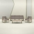 thumbnail image 4 of Luxury Commercial Living 51" Taupe Brown Patio Rectangular Lounge Coffee Table, 4 of 6
