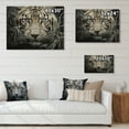 thumbnail image 4 of Designart "Mysterious Cat s Gaze II" Animals Print on Natural Pine Wood, 4 of 5