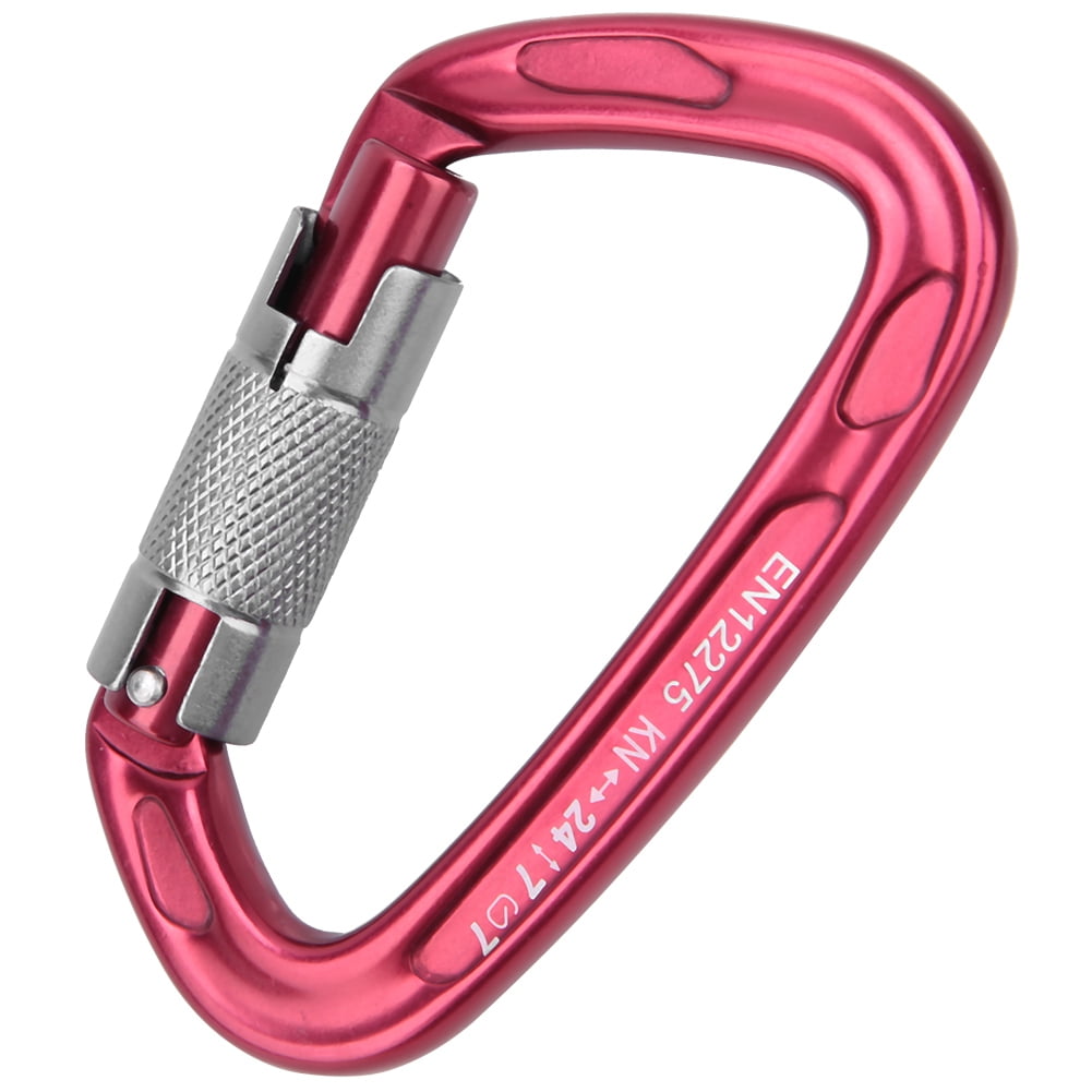 Mgaxyff Climbing Safety Master Lock,Durable Aluminum Red Automatic D